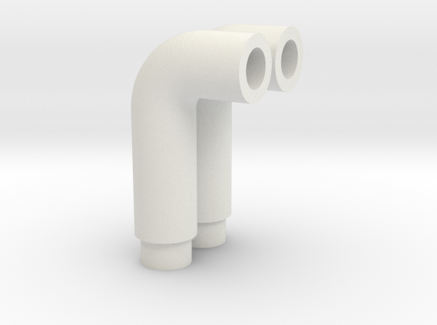 1:16 Panther Exhaust Pipe in White Natural Versatile Plastic