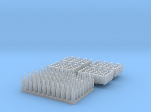 O scale  - 96 bottles, 4 crates in Smoothest Fine Detail Plastic