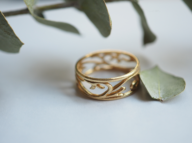 Delicate Ivy Ring in Natural Brass: 5 / 49