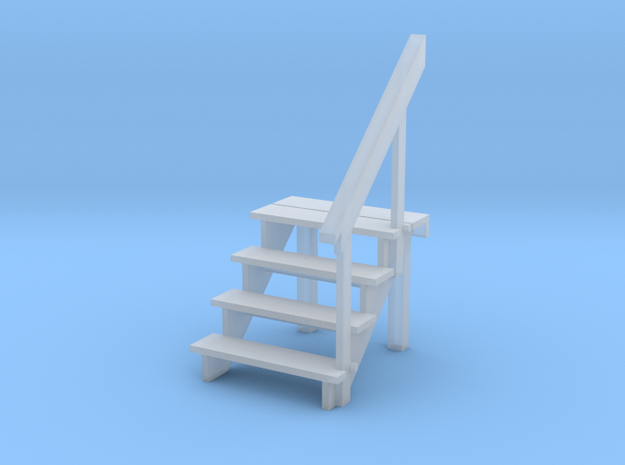 S scale 4 step stair & railing in Smoothest Fine Detail Plastic