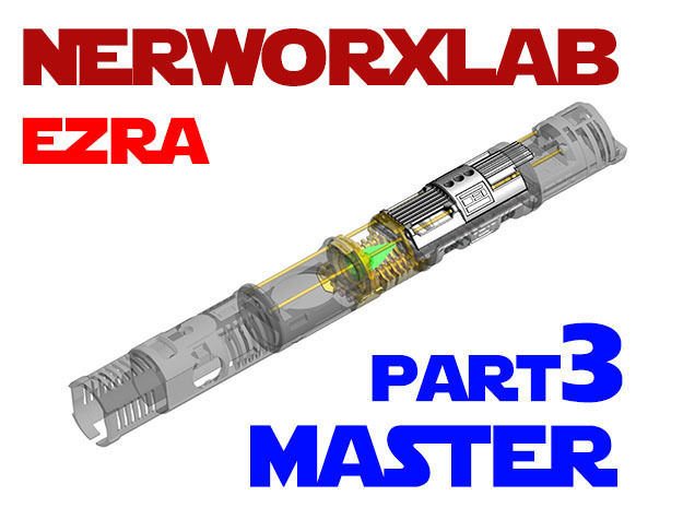 NWL Ezra - Master Part3 Lightsaber Chassis in White Natural Versatile Plastic