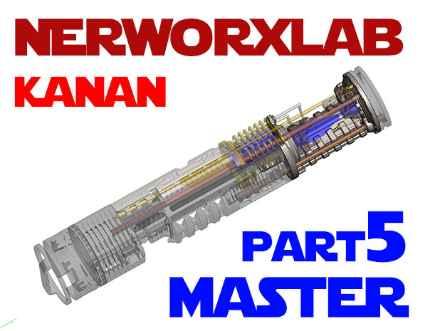 NWL Kanan - Master Part5 Lightsaber Chassis in White Natural Versatile Plastic