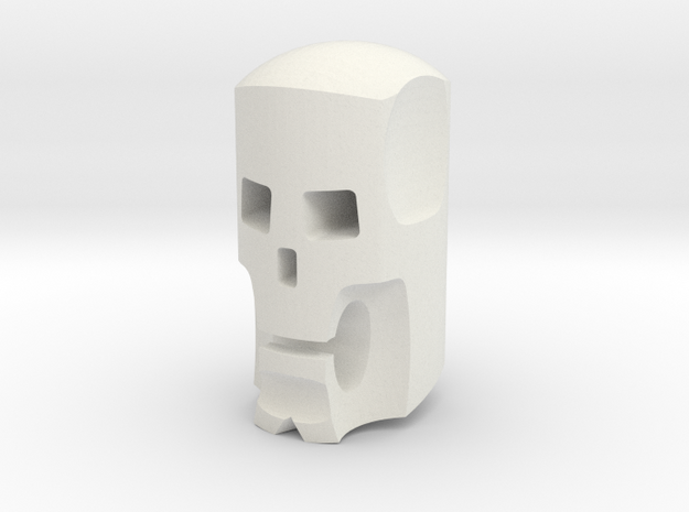 Stylized skull head for ModiBot in White Natural Versatile Plastic