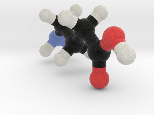 GABA Molecule Model in Full Color Sandstone: 1:10