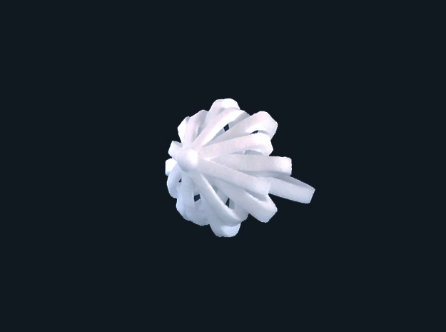 Package Bow Ring Size 7 in White Processed Versatile Plastic