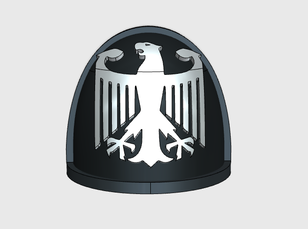 10x German Eagle - G:4a Shoulder Pads in Tan Fine Detail Plastic