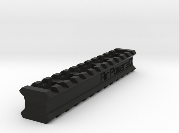Back-to-Back 12-Slots Picatinny Rails Adapter in Black Natural Versatile Plastic