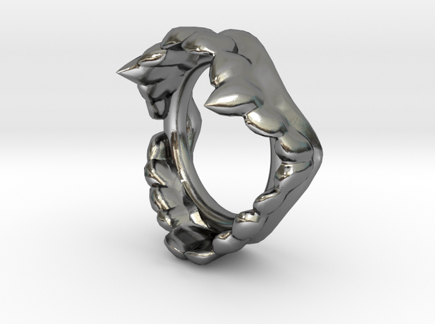 VAMPIRETEETH ring in Polished Silver: 10 / 61.5