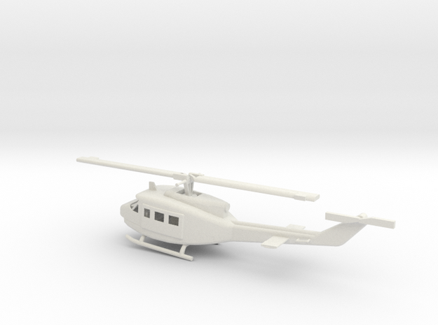 1/87 Scale UH-1D Model  in White Natural Versatile Plastic