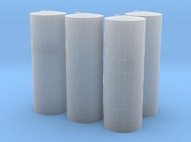 Vertical Fuel or Chamical Tanks in Smooth Fine Detail Plastic
