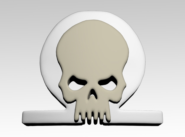 Skull & Omega Shoulder Icons x50 in Tan Fine Detail Plastic