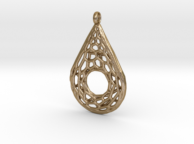 Drop Mesh 1 Pendant in Polished Gold Steel