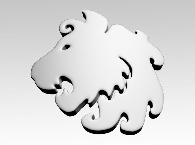 Space Lions Shoulder Icons x50 in Tan Fine Detail Plastic