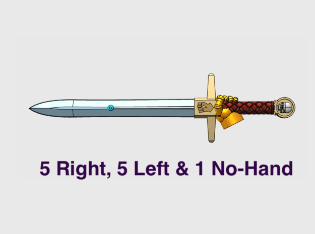 11x Energy Sword: Fist Crusader in Tan Fine Detail Plastic