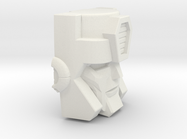 Grumpy Old Sergeant's Face in White Natural Versatile Plastic