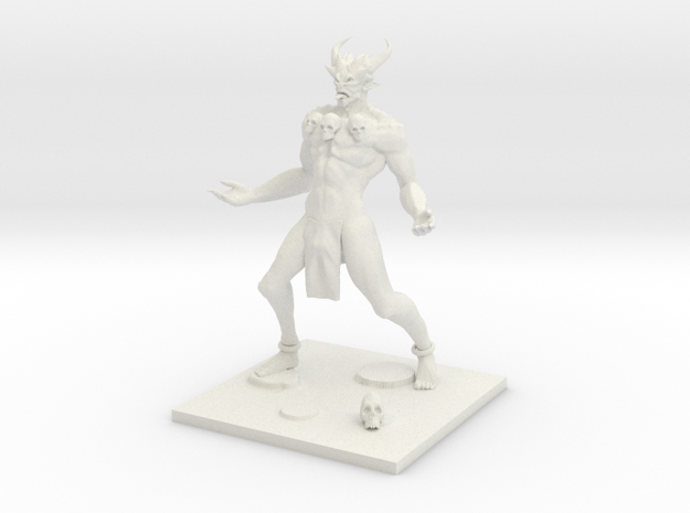 Attrition Demon in White Natural Versatile Plastic