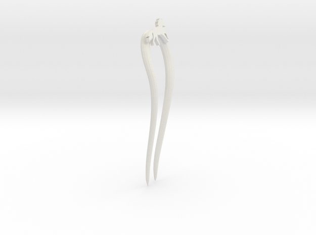 Running horse hair fork  in White Natural Versatile Plastic
