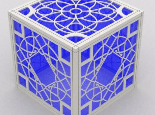 Cube 0001 in White Natural Versatile Plastic