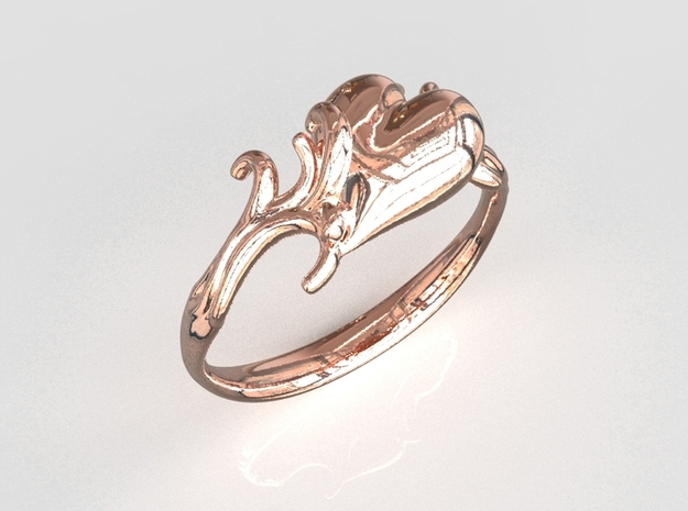 Love Ring in 14k Rose Gold Plated Brass