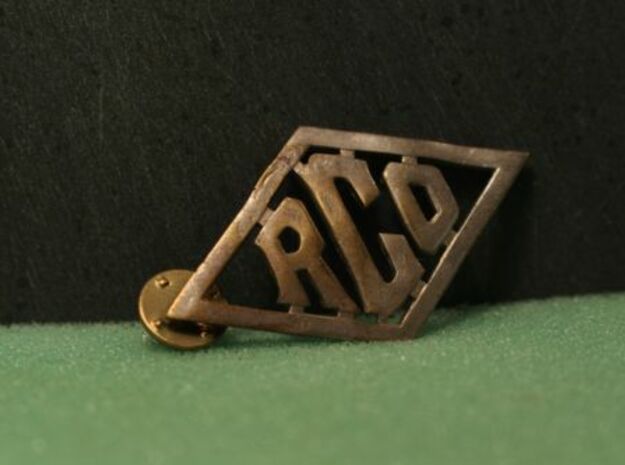 Reading Railroad Conductors Collar Brass Pins in Natural Brass