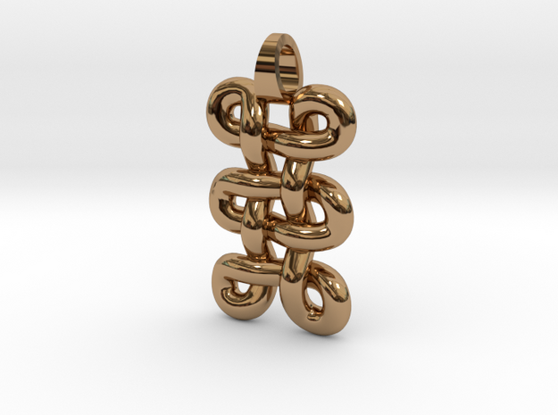 tri-knot [pendant] in Polished Brass