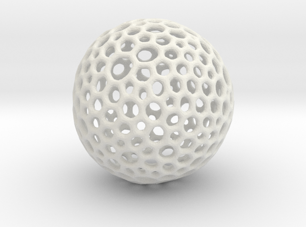 mesh sphere in White Natural Versatile Plastic