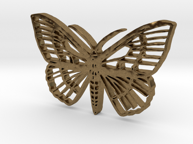 Tropical butterfly in Natural Bronze