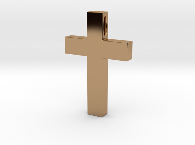 Cross Pendant in Polished Brass