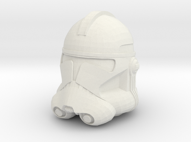 Clone Trooper Helmet - 32mm  in White Natural Versatile Plastic