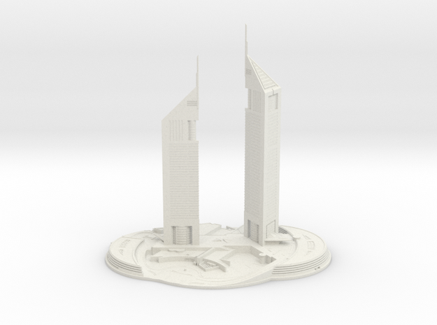 Jumeirah Emirates Towers (1:1800) in White Natural Versatile Plastic