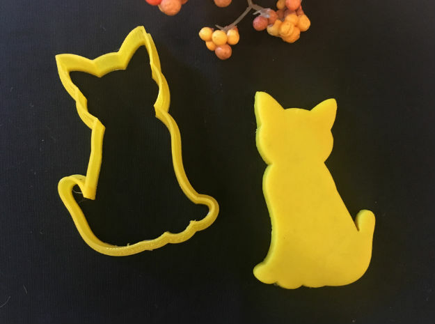 cat-haloween-cookiecutter in White Natural Versatile Plastic
