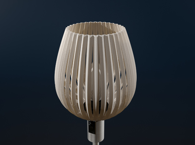 Krafteck Lamp Shade - Zigzag E14 in White Natural Versatile Plastic