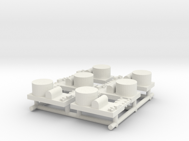 Small Naval Base x6 in White Natural Versatile Plastic
