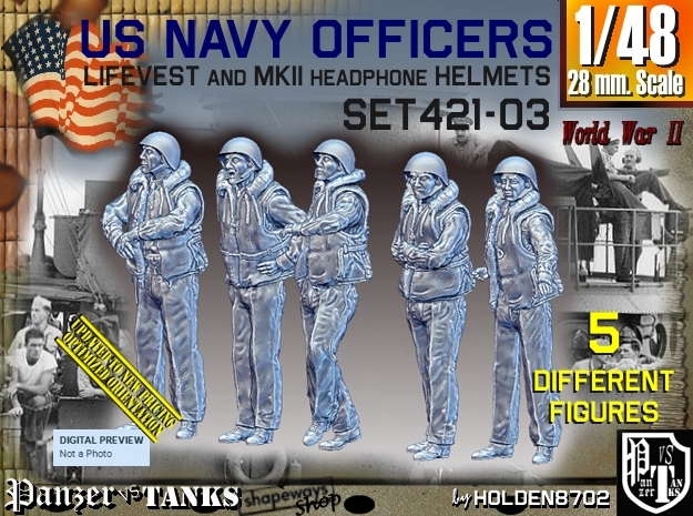 1/48 USN Officers Kapok Set421-03 in Tan Fine Detail Plastic