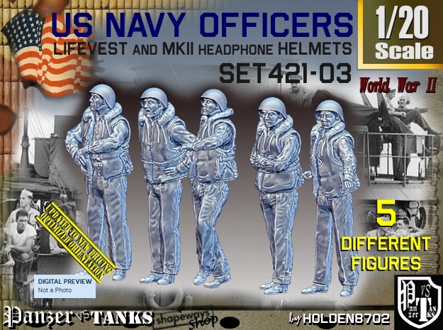 1/20 USN Officers Kapok Set421-03 in White Natural Versatile Plastic