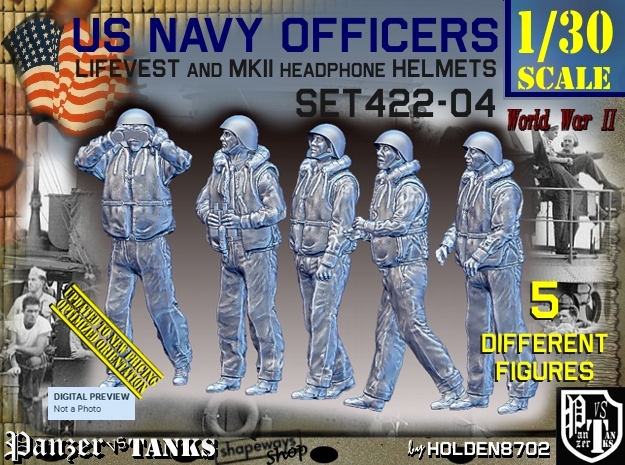 1/30 USN Officers Kapok Set422-04 in White Natural Versatile Plastic