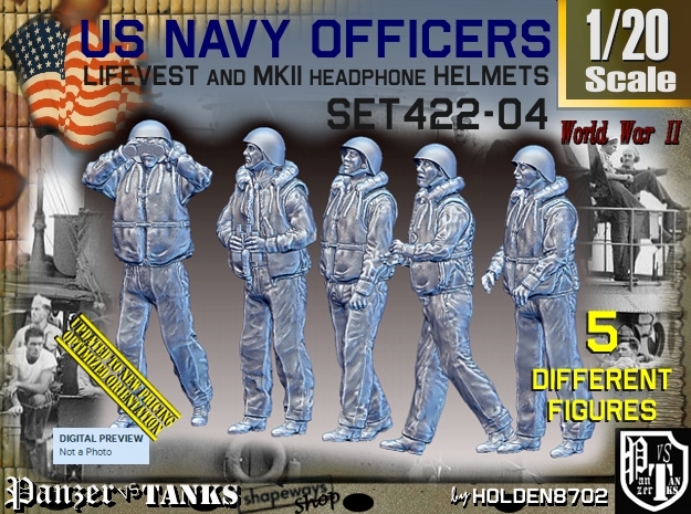 1/20 USN Officers Kapok Set422-04 in White Natural Versatile Plastic