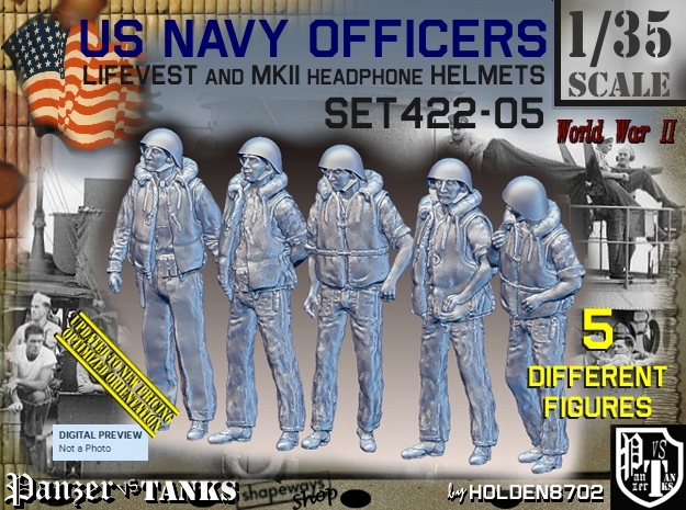 1/35 USN Officers Kapok Set422-05 in Tan Fine Detail Plastic