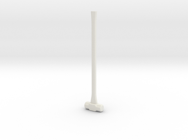 Sledge Hammer - 1:8 scale in White Natural Versatile Plastic