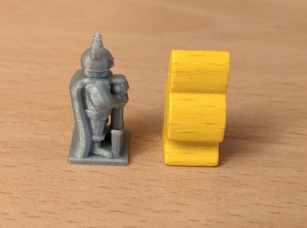 Viking Meeple - ideal for game A Feast for Odin in Red Processed Versatile Plastic