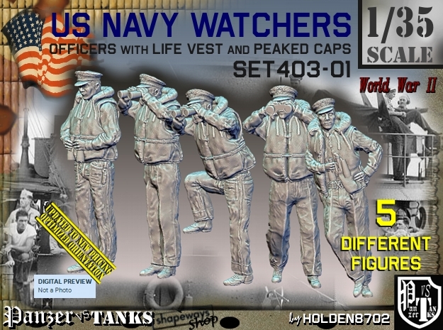 1/35 USN Watchers Set403-01 in Tan Fine Detail Plastic