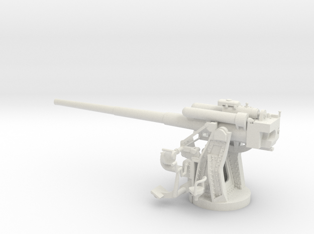 1/48 IJN Type 10 120mm Dual Purpose Gun in White Natural Versatile Plastic