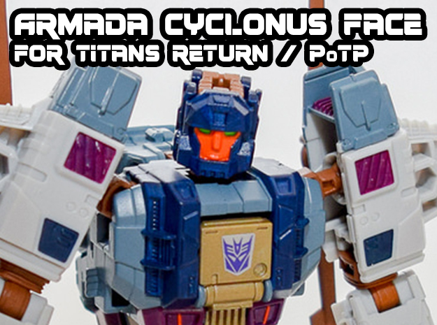 Armada Cyclonus Face (Titans Return) in Tan Fine Detail Plastic