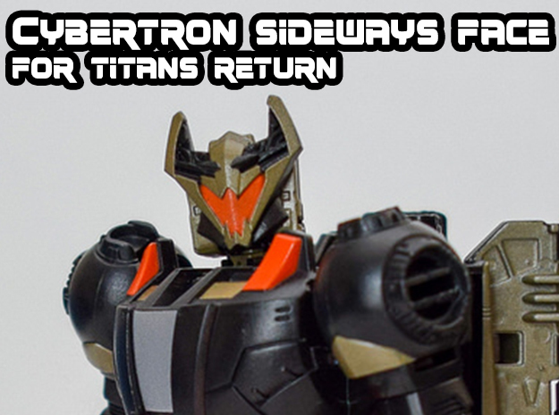 Sideways, Cybertron Face (Titans Return) in Smooth Fine Detail Plastic