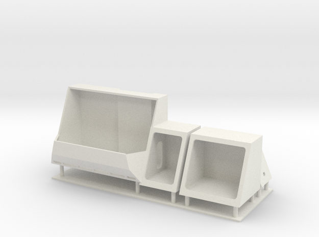 1/96 LCS 2 Side compartments in White Natural Versatile Plastic