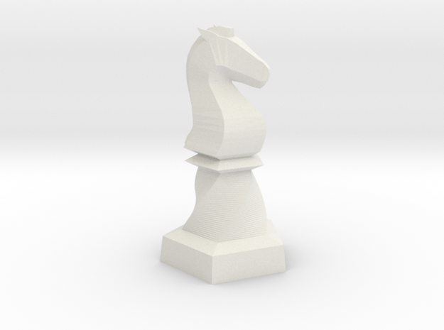 Geometric Chess Set Knight in White Premium Versatile Plastic