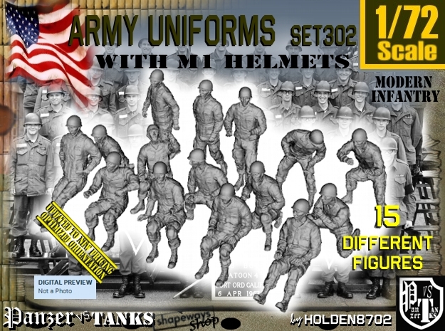 1/72 Modern Uniforms M1 Helmets Set302 in Tan Fine Detail Plastic