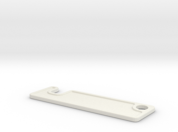 SMARTPHONEHOLDER_KEYRING 10mm Thickness in White Natural Versatile Plastic