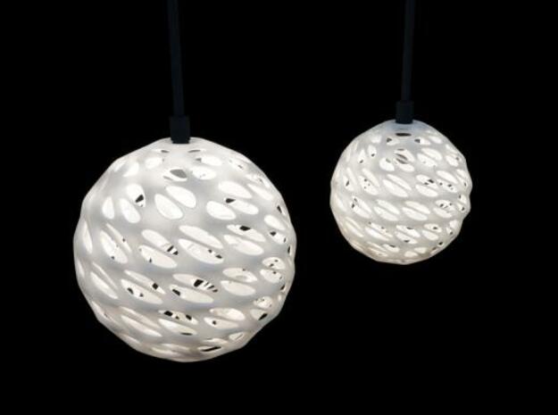 Moby Hanging Light Shade Big in White Natural Versatile Plastic