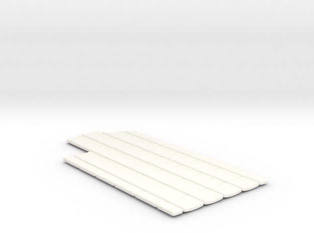 DeAgo Falcon Corridor - Straight Pads in White Processed Versatile Plastic